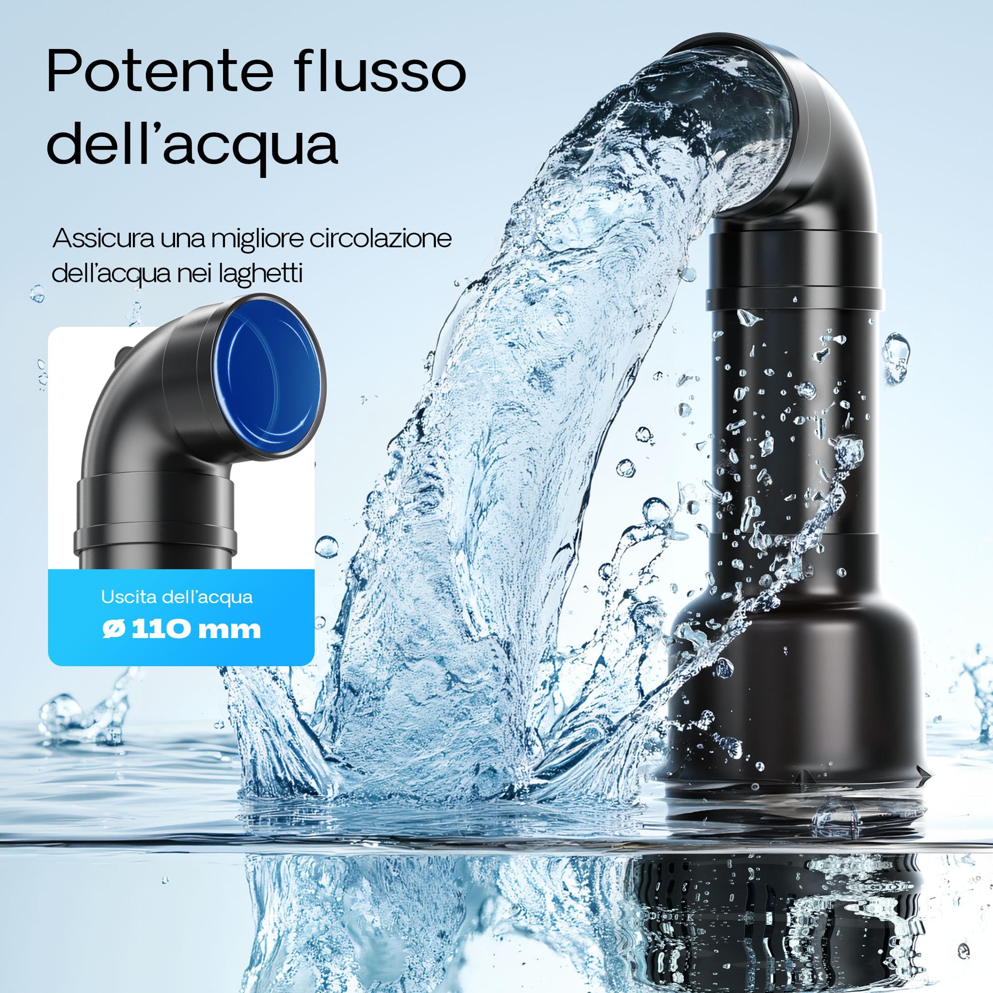 SunSun CEF-30000 Pompa a tubo per laghetto grande 30000 l/h 200 W, per ricircolo acqua