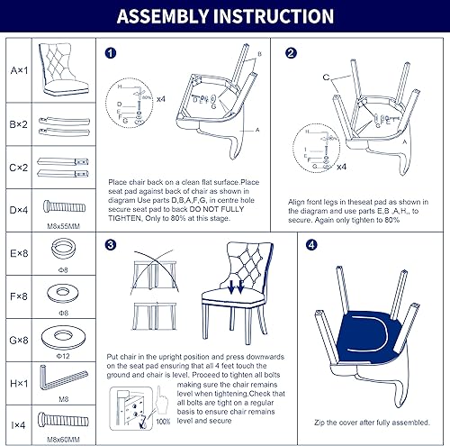 Miniatura 7 de subrtex Juego de 2 sillas Parsons, tamaño grande, cuero copetudo, gris