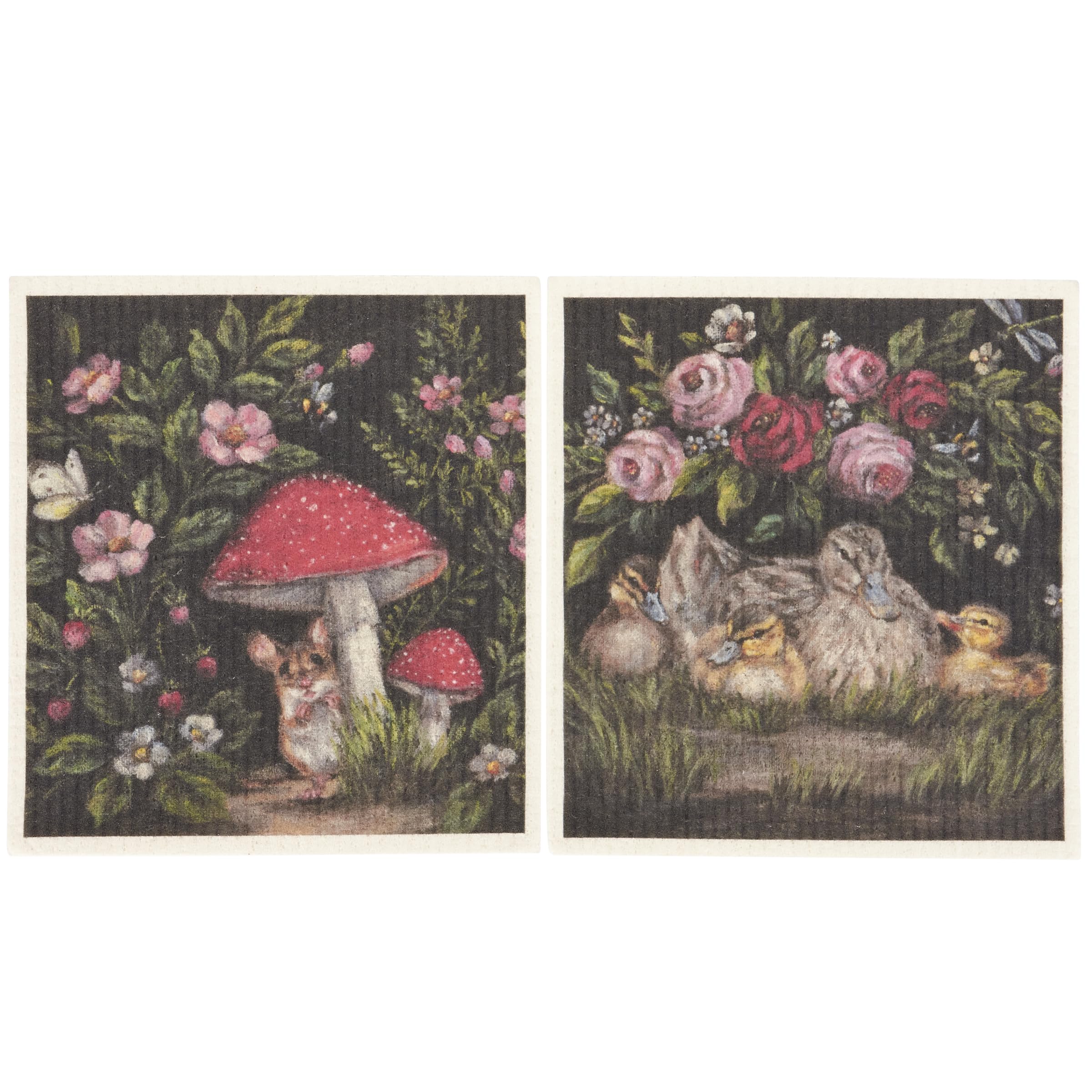 Primitives by Kathy Schwedisches Tuch 2er Set - Woodland Friends