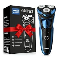 CITHOT Rasoio Elettrico Barba Con 3D Testine Rotanti IPX7 Impermeabile Uomo Con Display