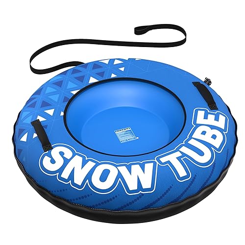 JOSEN Winter Snow Tube Sled - 47”Inflatable Thickened Heavy-Duty Snow