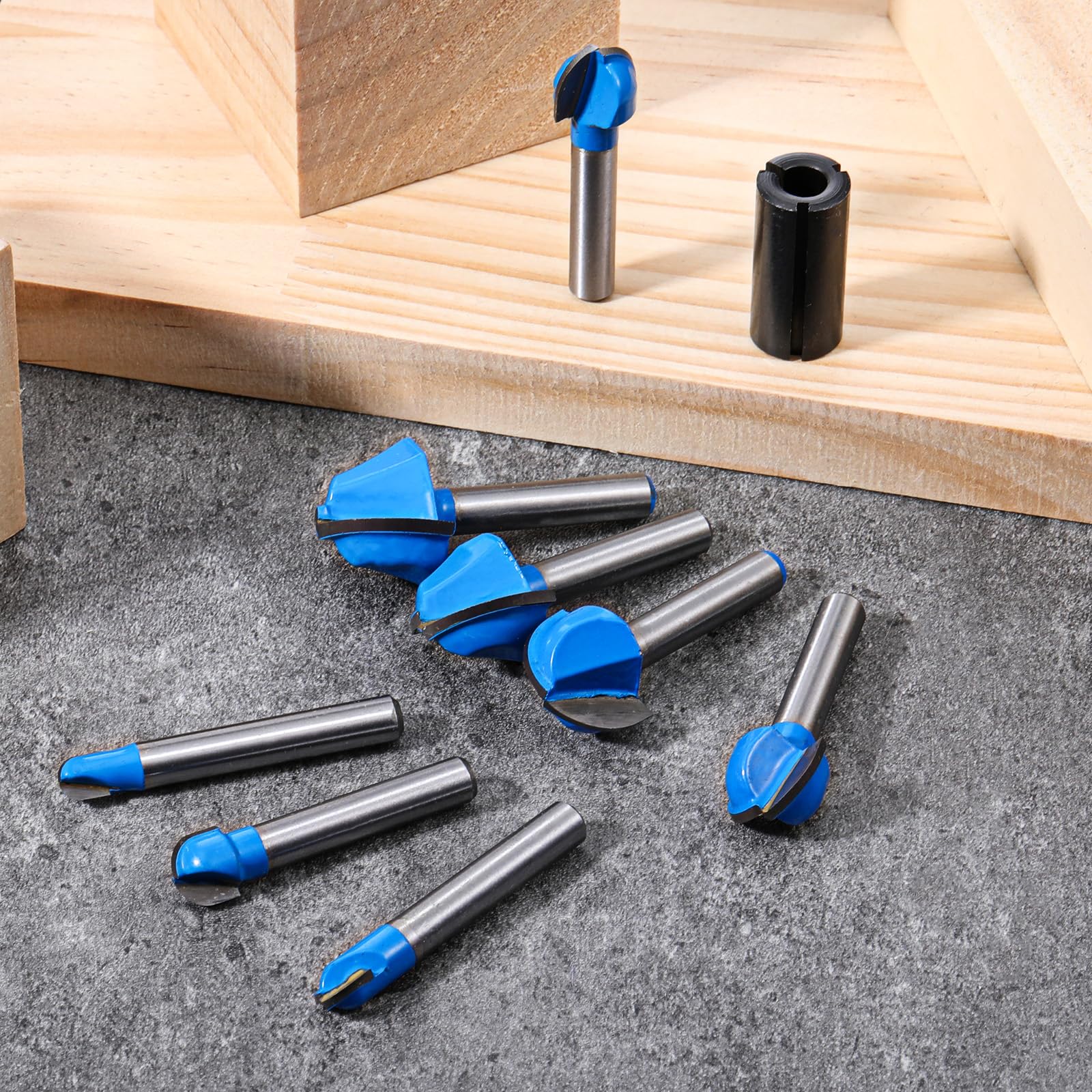 Router Bit Set - 8 Cove Box Bits 1/4" Shank -7 Router Bit Set - 8 Cove Box Bits 1/4" Shank -7