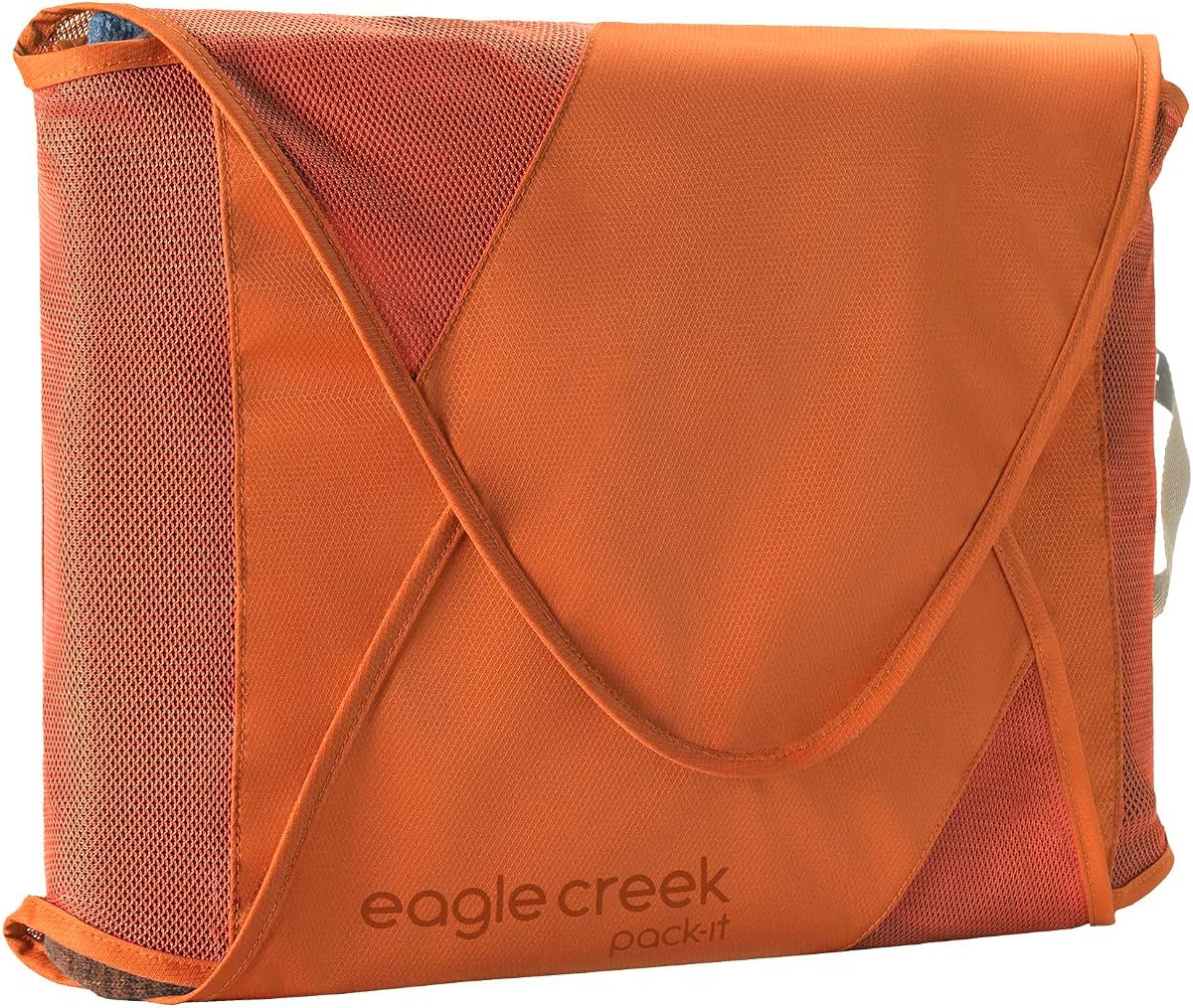 Carpeta para prendas Eagle Creek Pack-It Reveal, extra grande, mandarín | Bolsa de viaje para ropa con alas de compresión para maximizar el espacio para el equipaje, cómoda asa superior, material de secado rápido
