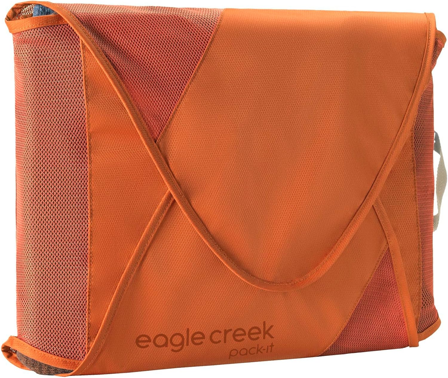 Eagle Creek Pack-It Reveal Garment Folder - Travel Garment Bag with Compression Wings to Maximize Luggage Space - Convenient Top Handle - Quick Drying Material - Mandarin - X Large