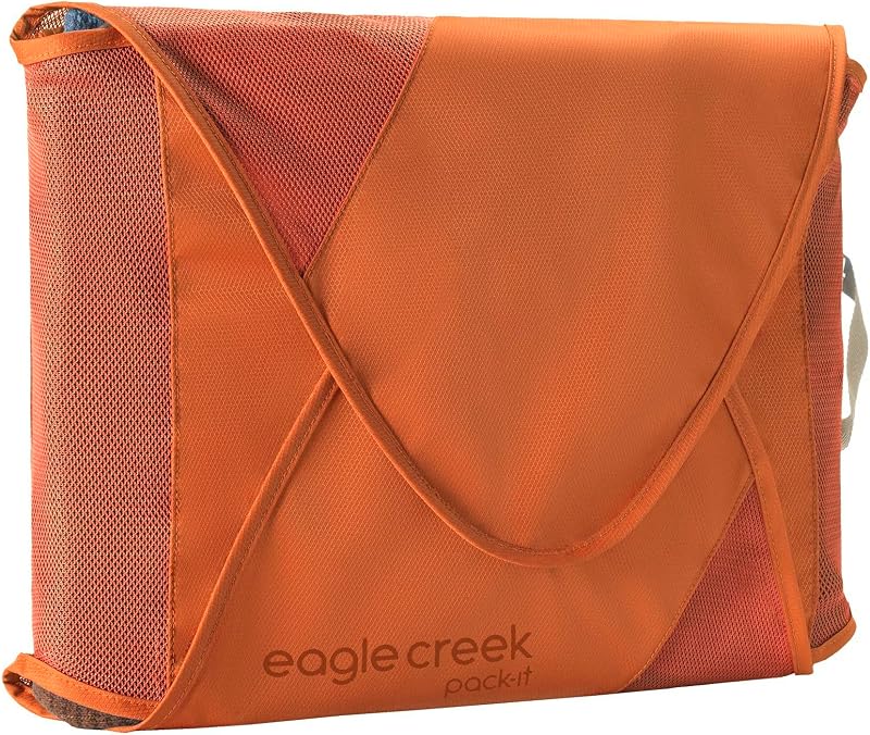 Carpeta para prendas Eagle Creek Pack-It Reveal, extra grande, mandarín | Bolsa de viaje para ropa con alas de compresión para maximizar el espacio para el equipaje, cómoda asa superior, material de secado rápido