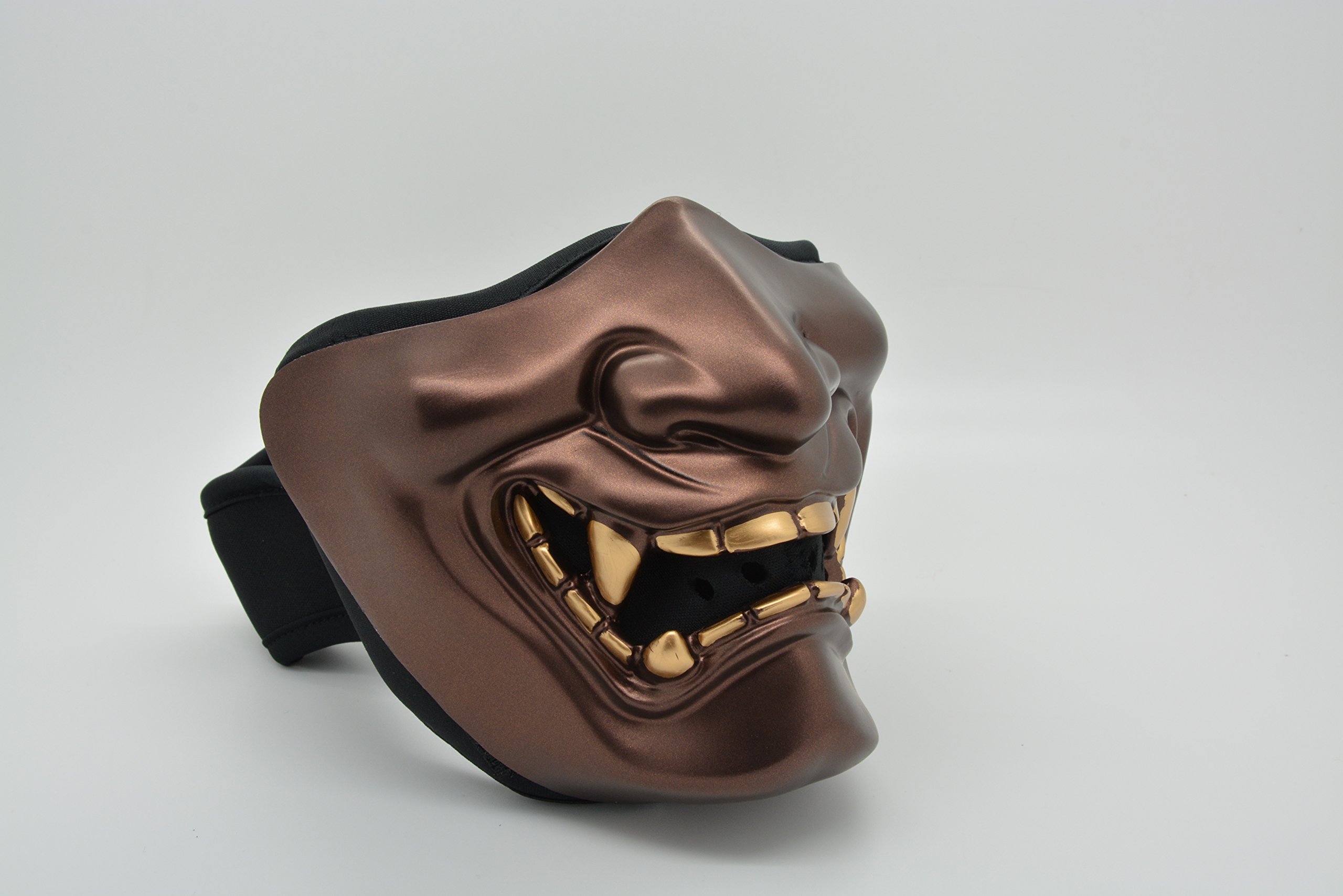 Samurai Mask Motorcycle Biker Cycling Ski Snowboard Costume Halloween Copper Set of 2