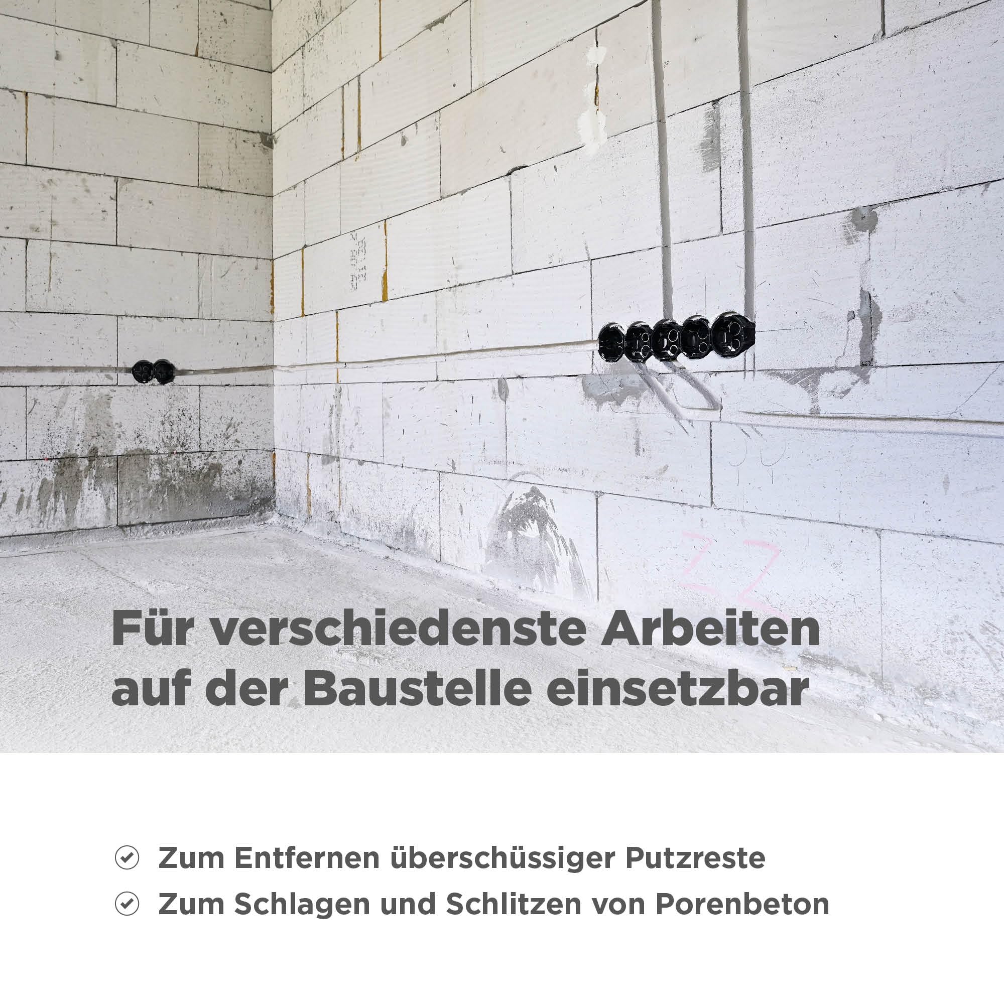 blizz-z Gipserbeil Gewicht: 840 g | mit ergonomischen, rutschfesten Griff und geschliffener Schneide