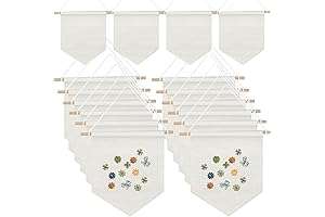 Deekin 16 Pcs Blank Canvas Hanging Banners