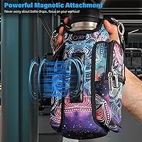 TAKONE Gym Tasche Magnetisch – Reflektierende Magnetische Wasserflasche Tasche Aus Neopren Mit Handyfach & Verstellbarem Schulterriemen – Fitnessstudio Gadget Für Damen & Herren