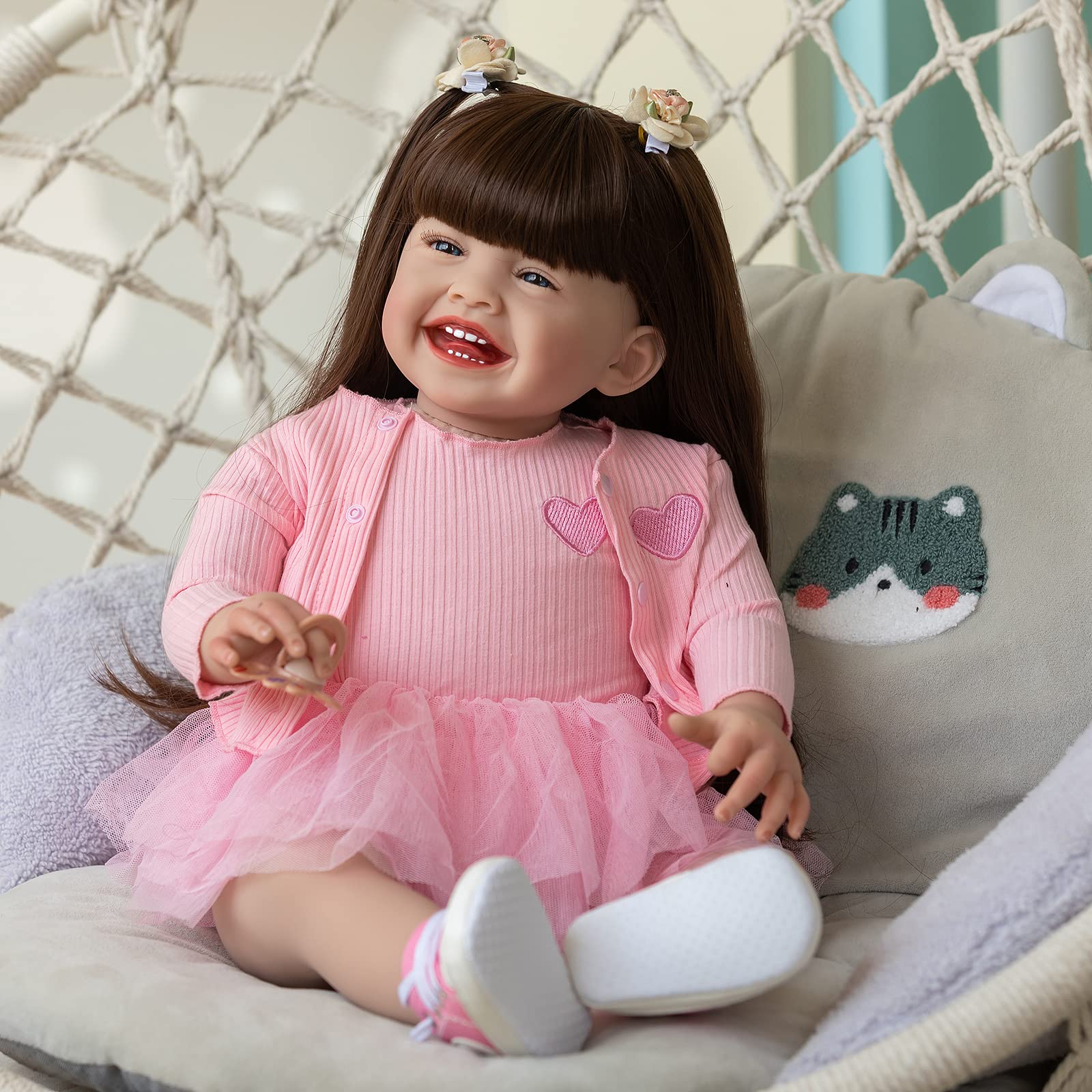 Amazon.co.jp: 60CM リボーン トドラー ドール 女の子 24インチ リアル