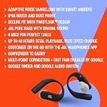 JBL Endurance Peak 4 - Écouteurs de sport sans fil avec réduction de bruit, jusqu'à 48H d'autonomie totale, étanches et résistants à la poussière (IP68), ajustement sécurisé avec design TwistLock™, et 6 micros pour des appels parfaits (noir)