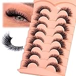 Mink Lashes Cat Eye False Lashes Fox Eye False Eyelashes Lashes Natural D-Curly Volume Fake Eyelashes Soft Handmade Lashes that Look Like Extensions Lashes Pack