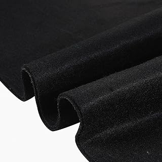 Tela de fieltro acrílico negro de 72 x 36 pulgadas de fieltro por yarda, fieltro acrílico ancho de 0.063 in de grosor, tejido suave para manualidades, cojín y acolchado, manualidades y manualidades