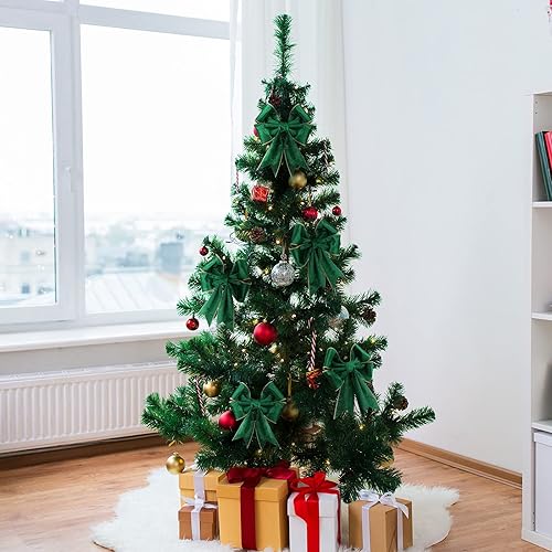 Miniatura 6 de 2 rollos de cinta de terciopelo navideño con borde con cable, cinta para envolver, cinta de tela para hacer lazos de Navidad, decoración de arreglos