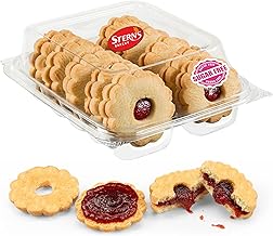 Sugar Free Cookies by Stern’s Bakery | [10 Count] Strawberry Filled Linzer Tarts | Sugar Free Cookies and Snacks for Diabetics | Low Carb Snacks for Adults