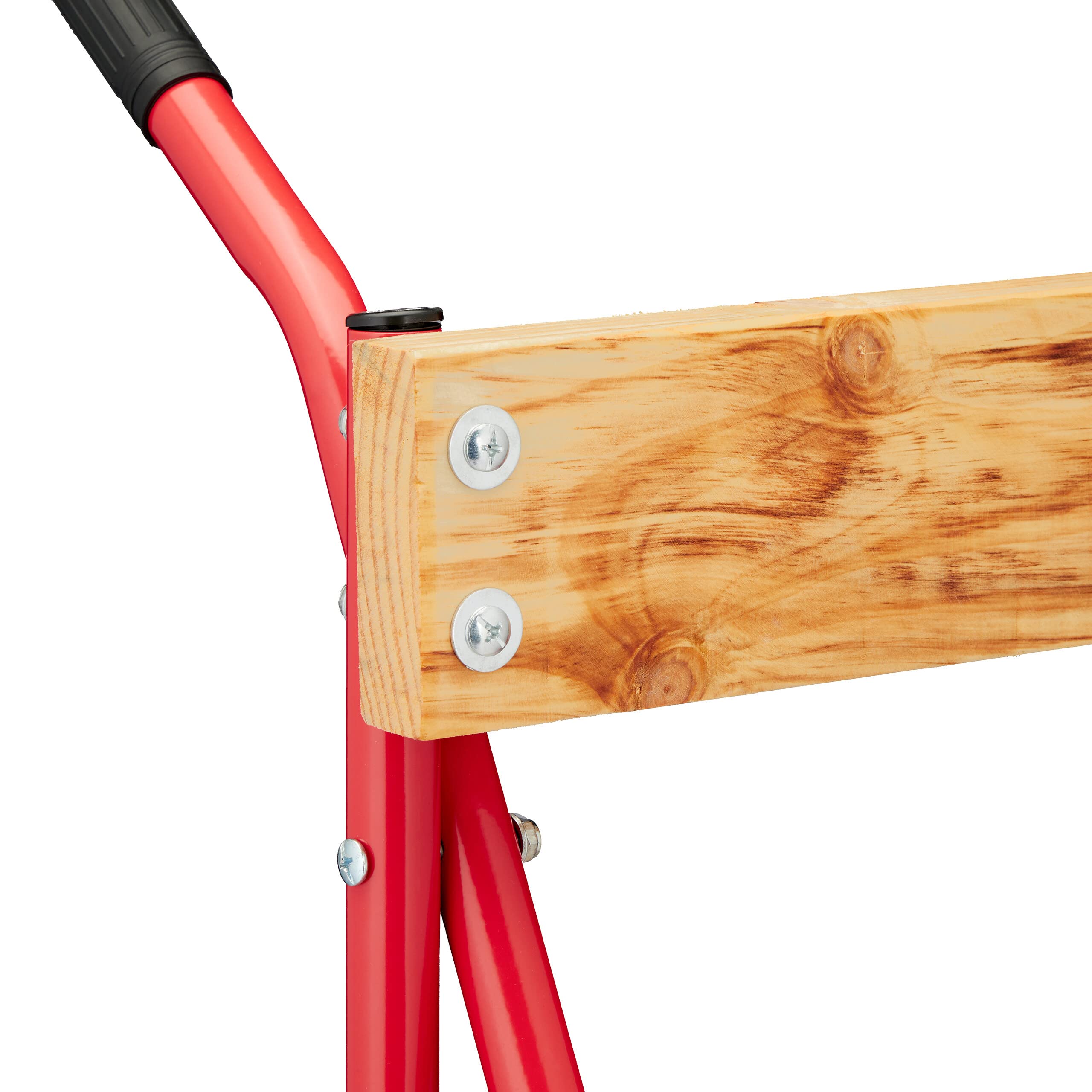 Relaxdays Supporto per Motore Fuoribordo, Carrello per Il Trasporto e Lo Stoccaggio, in Acciaio, Fino a 100 kg, Rosso