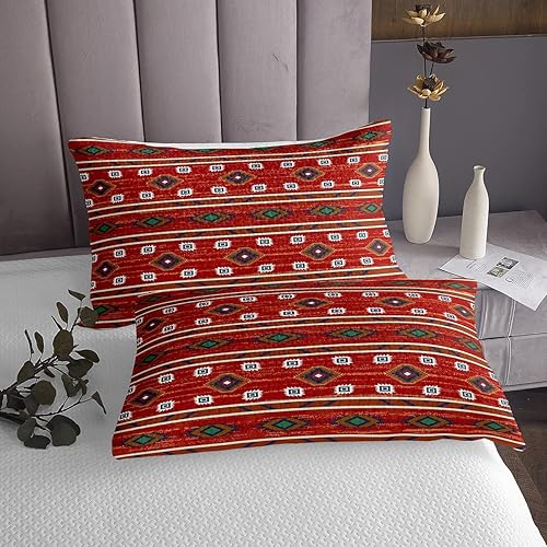 Vista 25 de Erosebridal Ethnic Tribe Feather Coverlet Set Geometric Aztec Bedspread,Western Quilted King African Tribe Arrow Retro Vintage Exotic Geometric