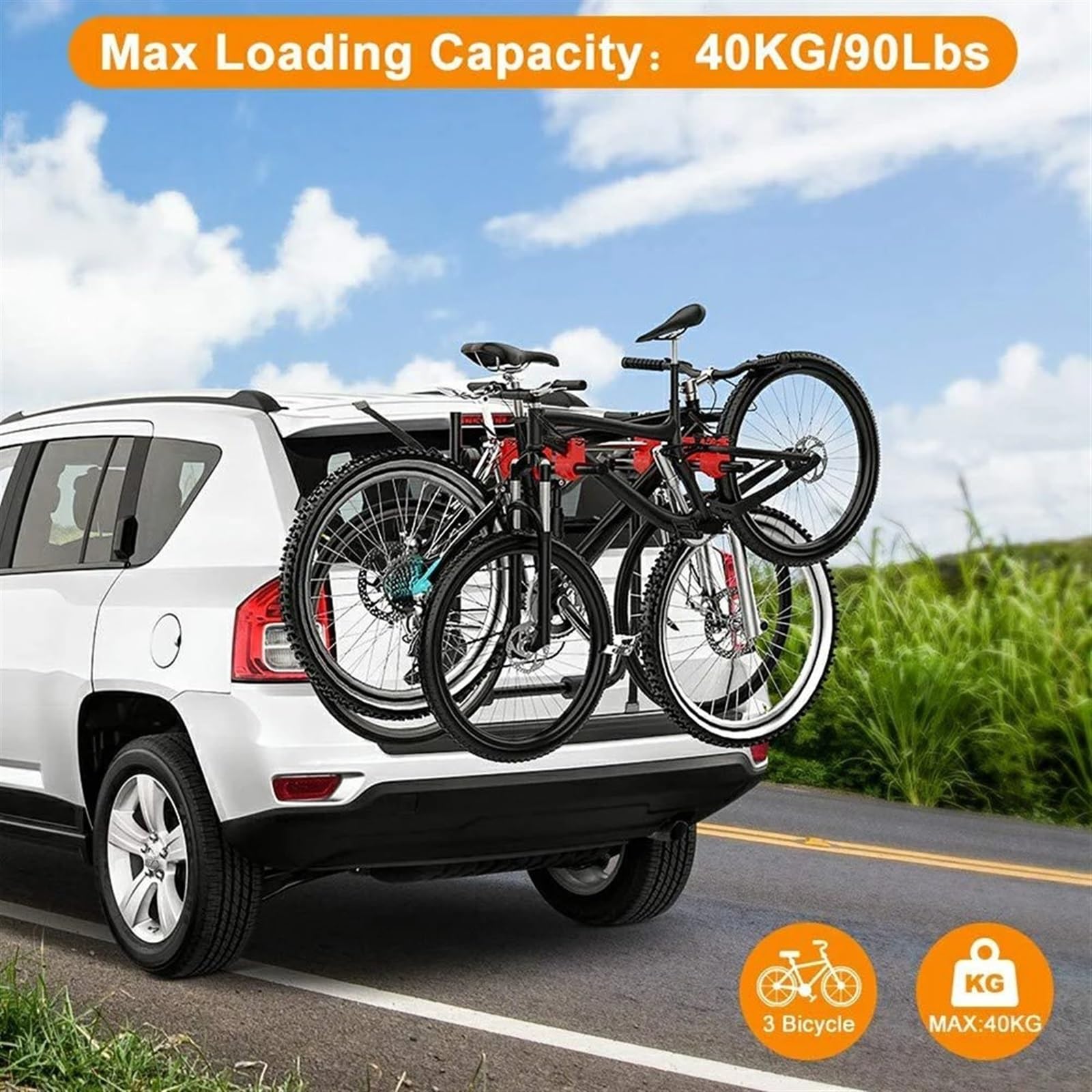 Portaequipajes De Techo Portabicicletas Plegable, Apto para Viajes Y Tránsito Universales, para Hatchback Saloon Minivan, Portaequipajes para Bicicletas Y Coches Coche Rieles Techo