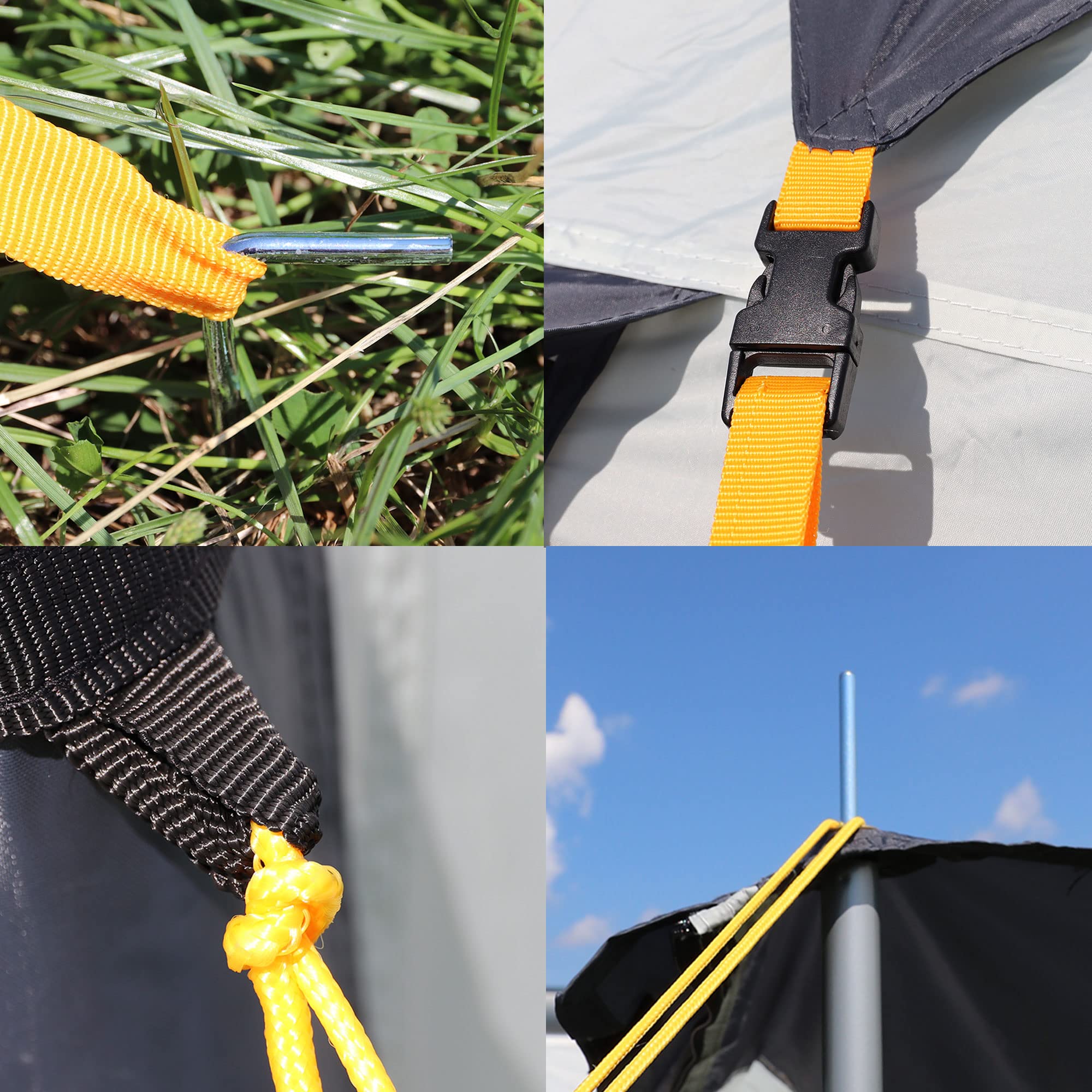 Seitenzelt 260x250cm Camping Luft Vorzelt für Wohnwagen, Wohnmobil inkl. Pumpe (260x250cm)