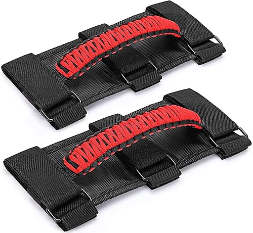 Miniatura 7 de moveland Paquete de 4 asas de agarre de barra antivuelco compatibles con Jeep Wrangler UTV, asas de agarre de barra antivuelco de lujo, fáciles de