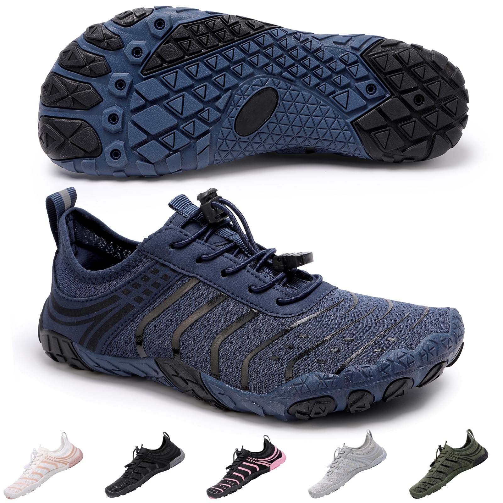 SIOSNETA Hike Barefoot Shoes for Women Men, Breathable Non-Slip Athletic Footwear, Wide Toe Water Shoes for Hiking, Non-Slip Neuropathy Shoes for Women Men, Grounded Comfort wear