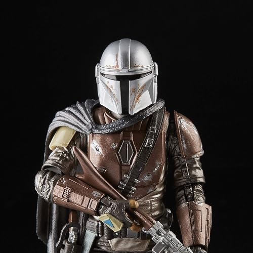 Miniatura 4 de Star Wars The Black Series Carbonized Collection The Mandalorian Toy Figura de acción a escala de 6 pulgadas, juguetes para niños a partir de 4 años