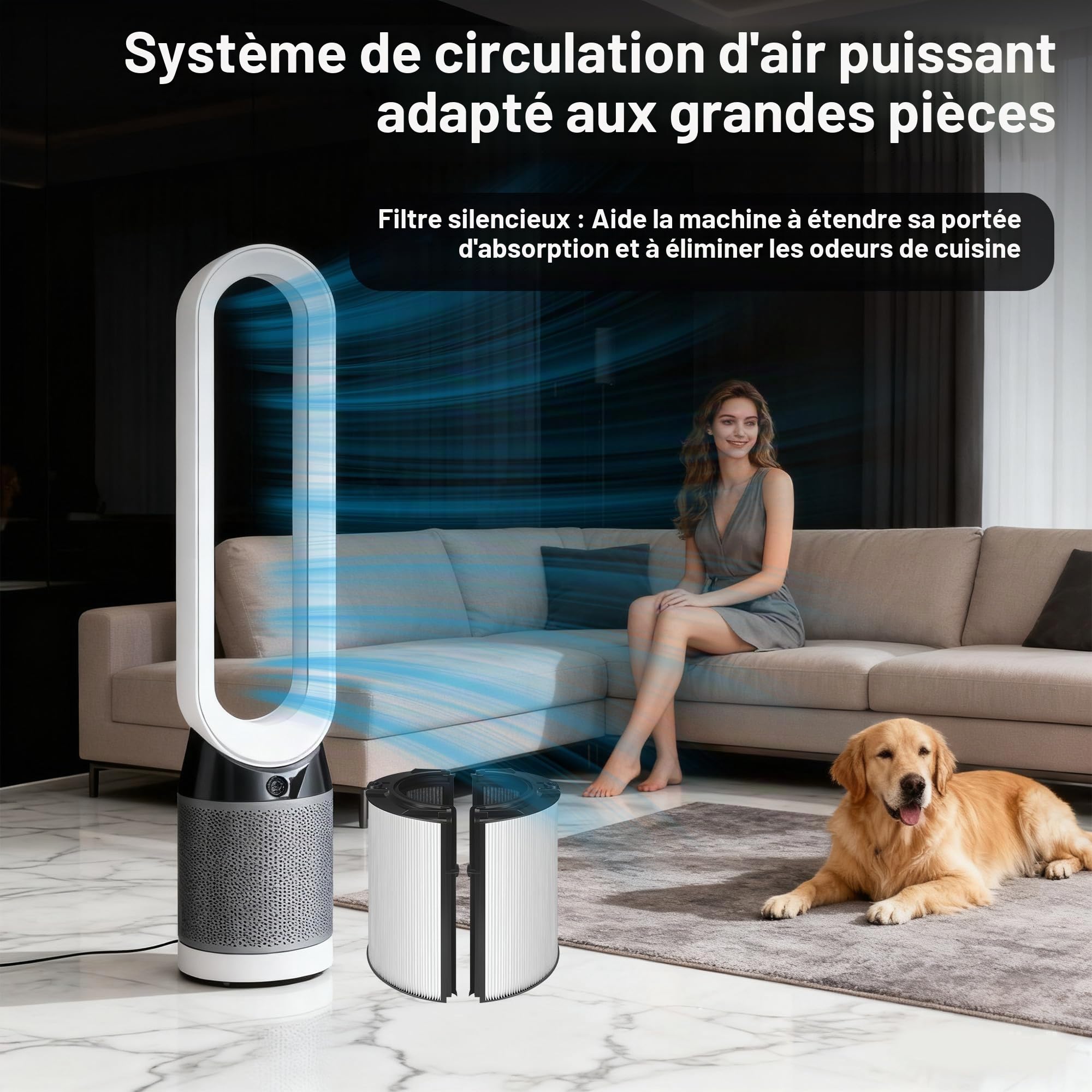 Filtre de Rechange 2 en 1 pour purificateur d'air Dyson HP04 TP04 DP04 PH04 HP09 TP09 HP07 TP07 PH03 PH01,filtre HEPA H13 et filtre charbon actif,pour Dyson Hot Cool,filtre pour Dyson haute efficacité