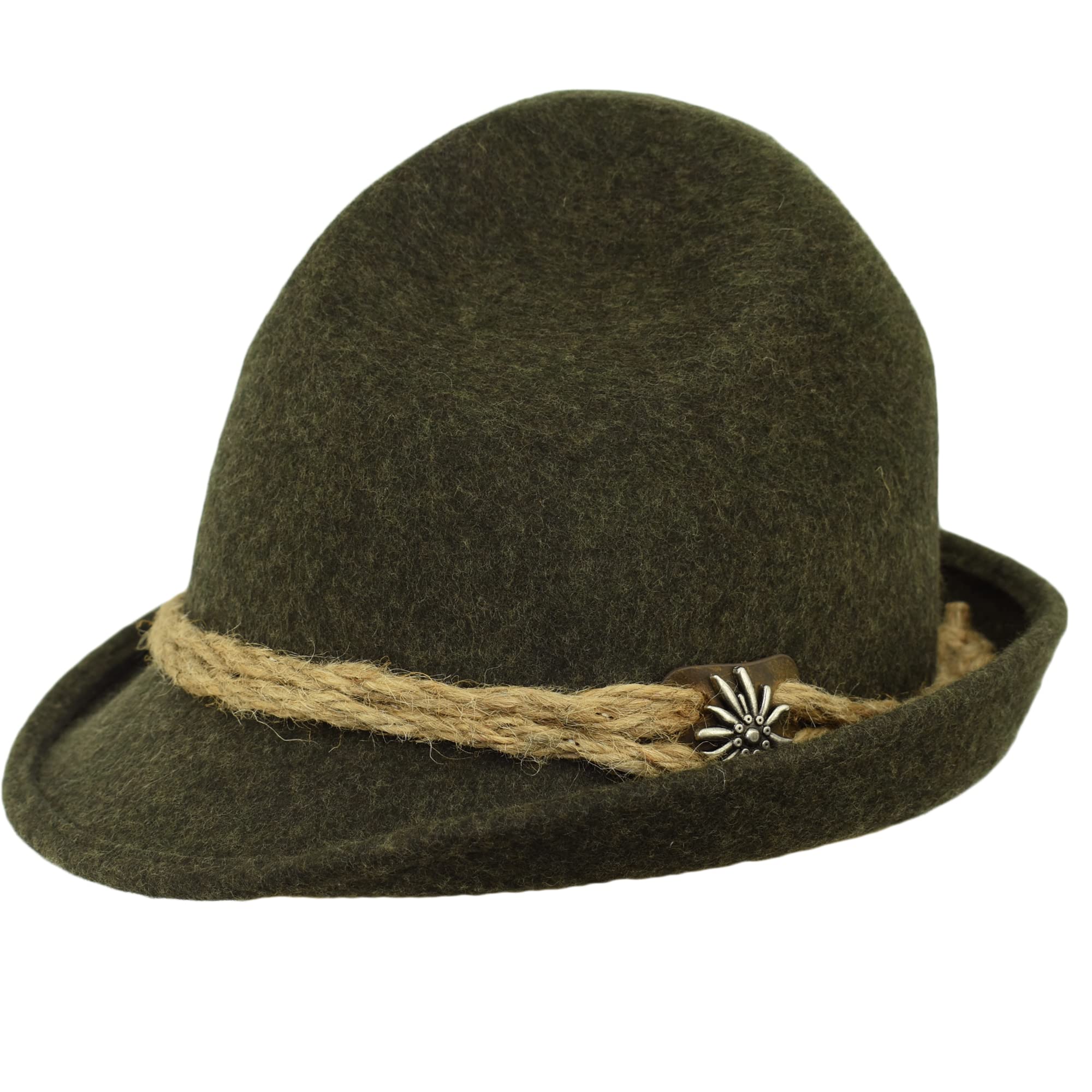Melegari Cappello Tirolese Dreispitzhut Stella Alpina | Cappello da Montagna | Cappello Alpino | Uomo Donna | Estate/Inverno