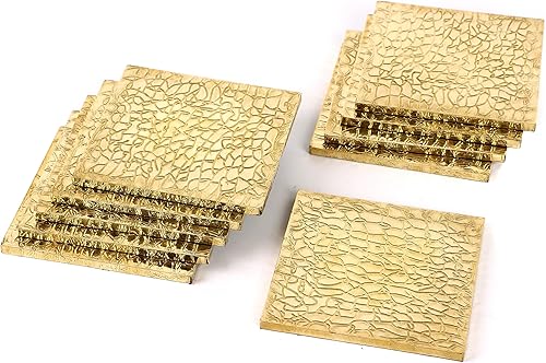 Posavasos de alta calidad grabado, 12 piezas, moderno, rectangular, antideslizante, ideal para mesa de café, bar, uso en exteriores e interiores,