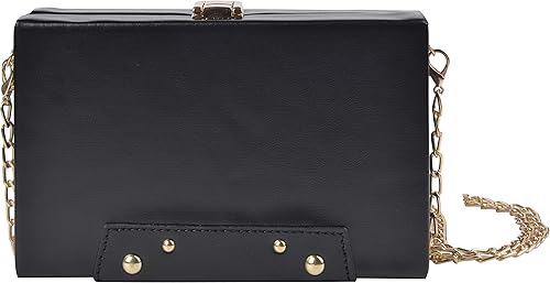 Miniatura 3 de QZUnique Bolso de hombro en forma de cinta con grabador de radio PU Crossbody bolso de noche retro para mujer, bolso de mano