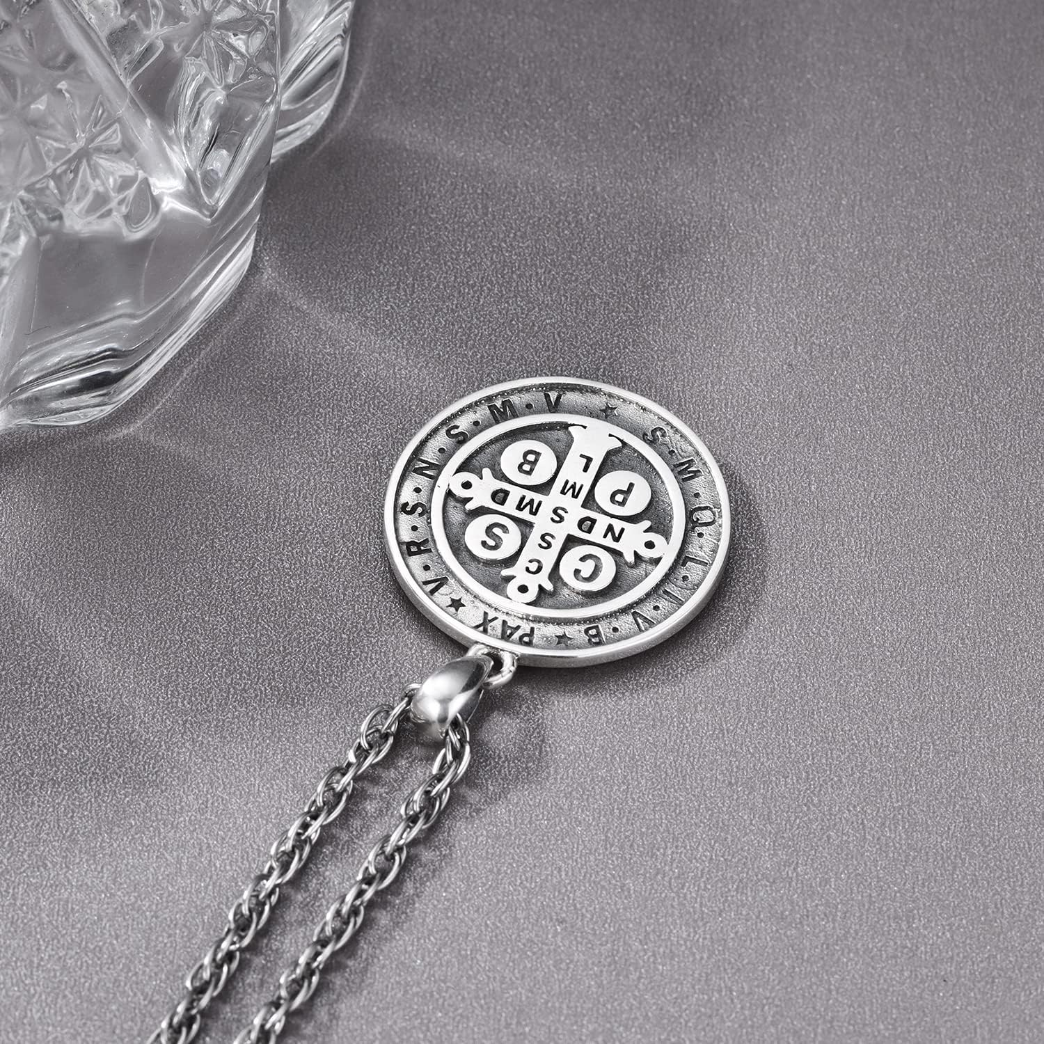 Odinstone 925 Sterling Silver St Michael/St Christopher/St Benedict/Jesus Crucifix/St Uriel/Archangel Raphael Medal Necklace for Men Women Religious Amulets Jewelry Gifts - Image 4