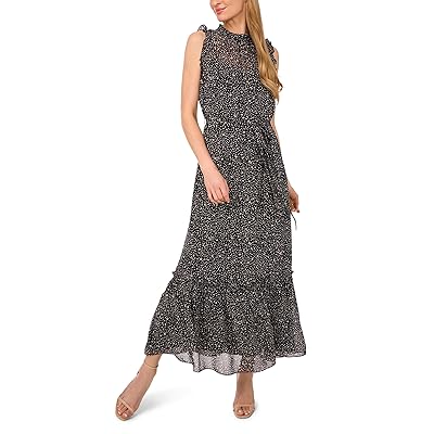 CeCe Ruffle Tie Waist Midi Dress Women