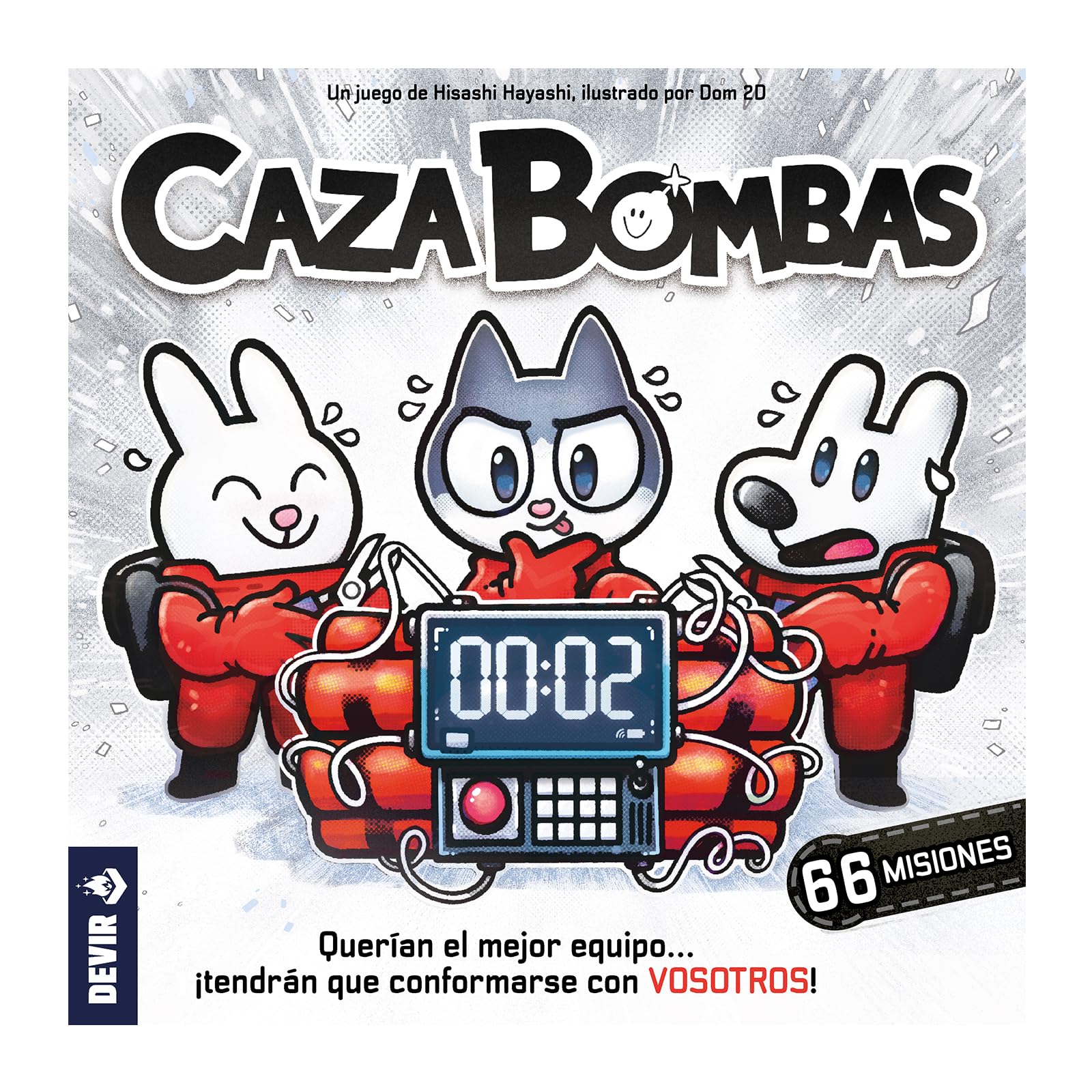 Devir - Polowanie na bomby, gra planszowa, gra kooperacyjna i interaktywna, 2-5 graczy, wiek +12 (BGCAZSP)