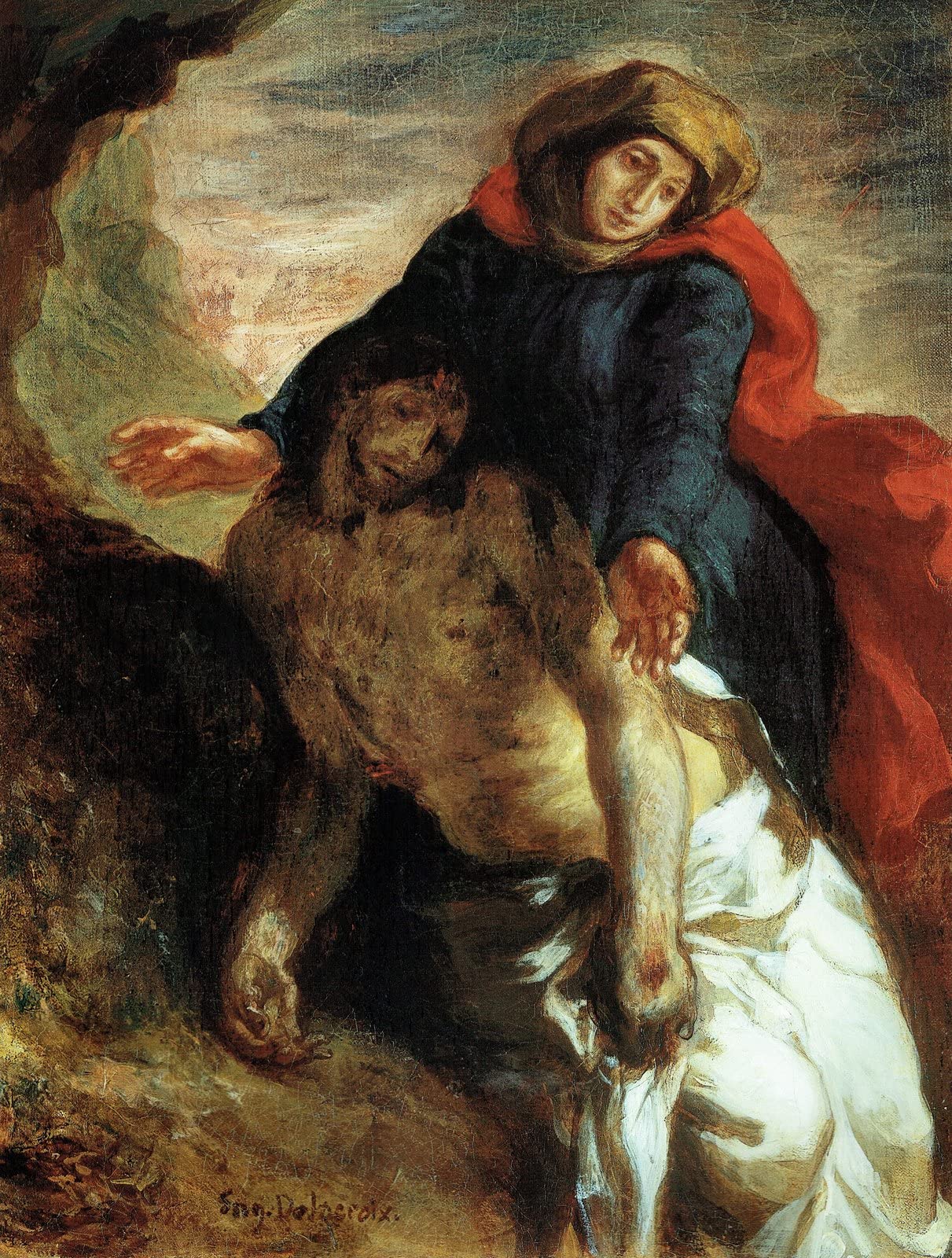 Amazon.com: Delacroix Pieta 1850 z15603 A2 Poster on Canva