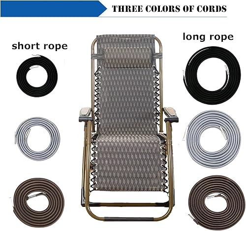 Miniatura 2 de Cuerdas elásticas de repuesto universales para silla de gravedad cero, herramienta de reparación reclinable de gravedad cero, kit de reparación