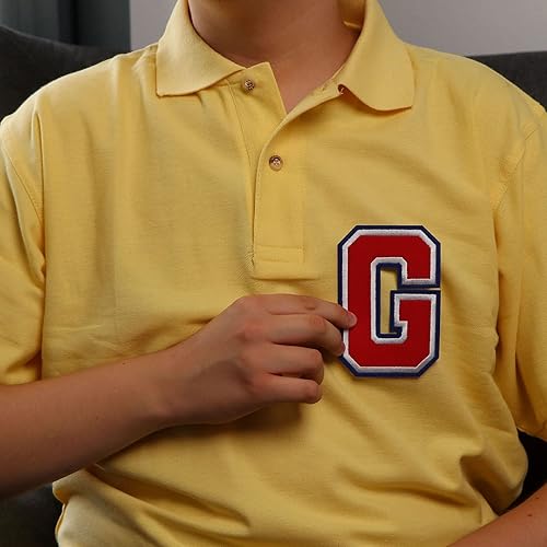 Miniatura 90 de Parches de letras termo-adhesivas de alta calidad – Lindas letras para ropa – Parche universitario para ropa – Letras bordadas de 4 1/2 parches