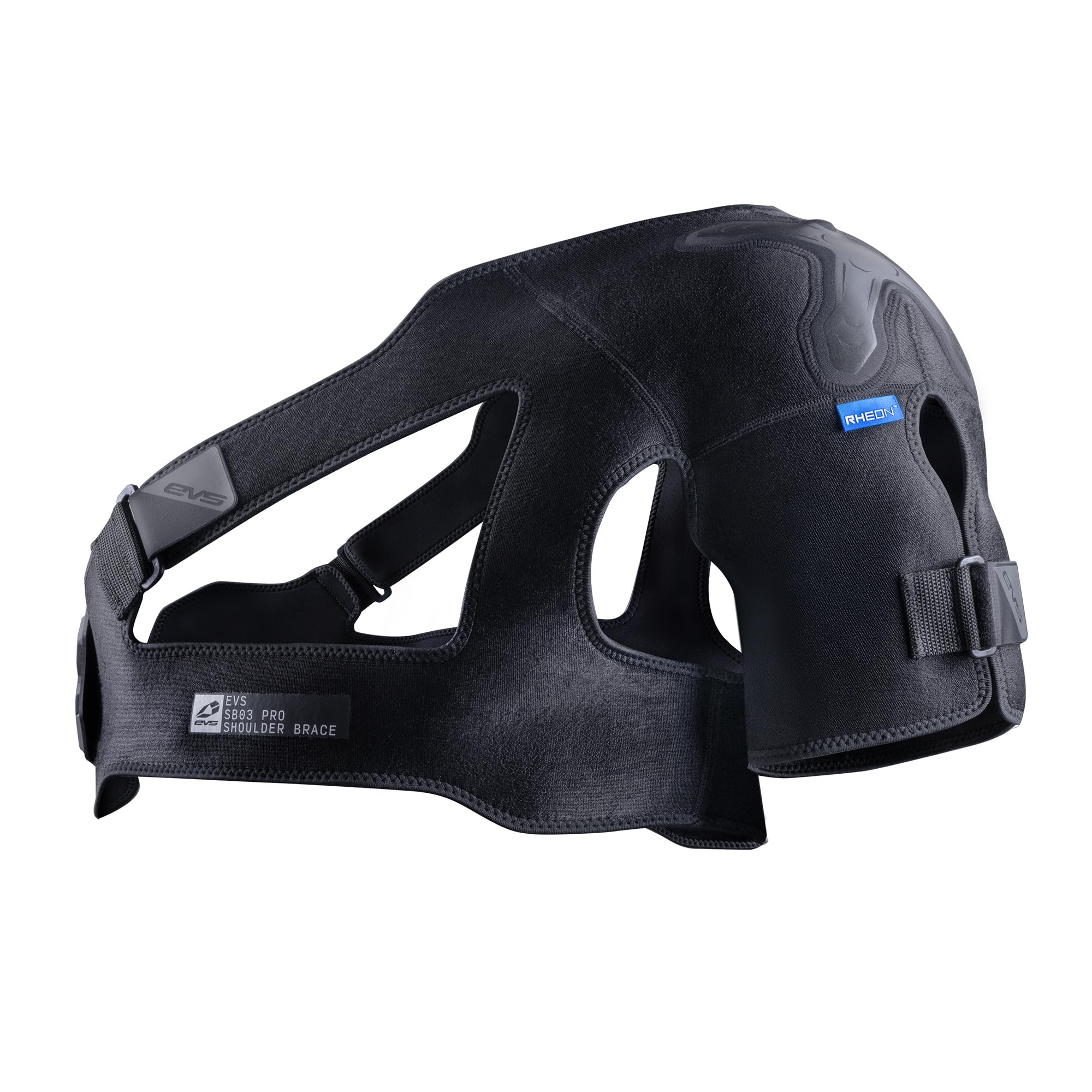EVS SPORTS SB03 Pro Shoulder Brace RHEON X-Strap Dynamic Support System Adjustable Compression Lightweight Air Mesh Black Large