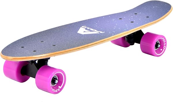 Apollo Fancy Mini Skateboard, Vintage Cruiser | Komplett, 22.5inch | Board Mit Holz Deck | Mit und Ohne LED Wheels | Für Kinder Ab 8 Jahre Altersempfehlung - 2