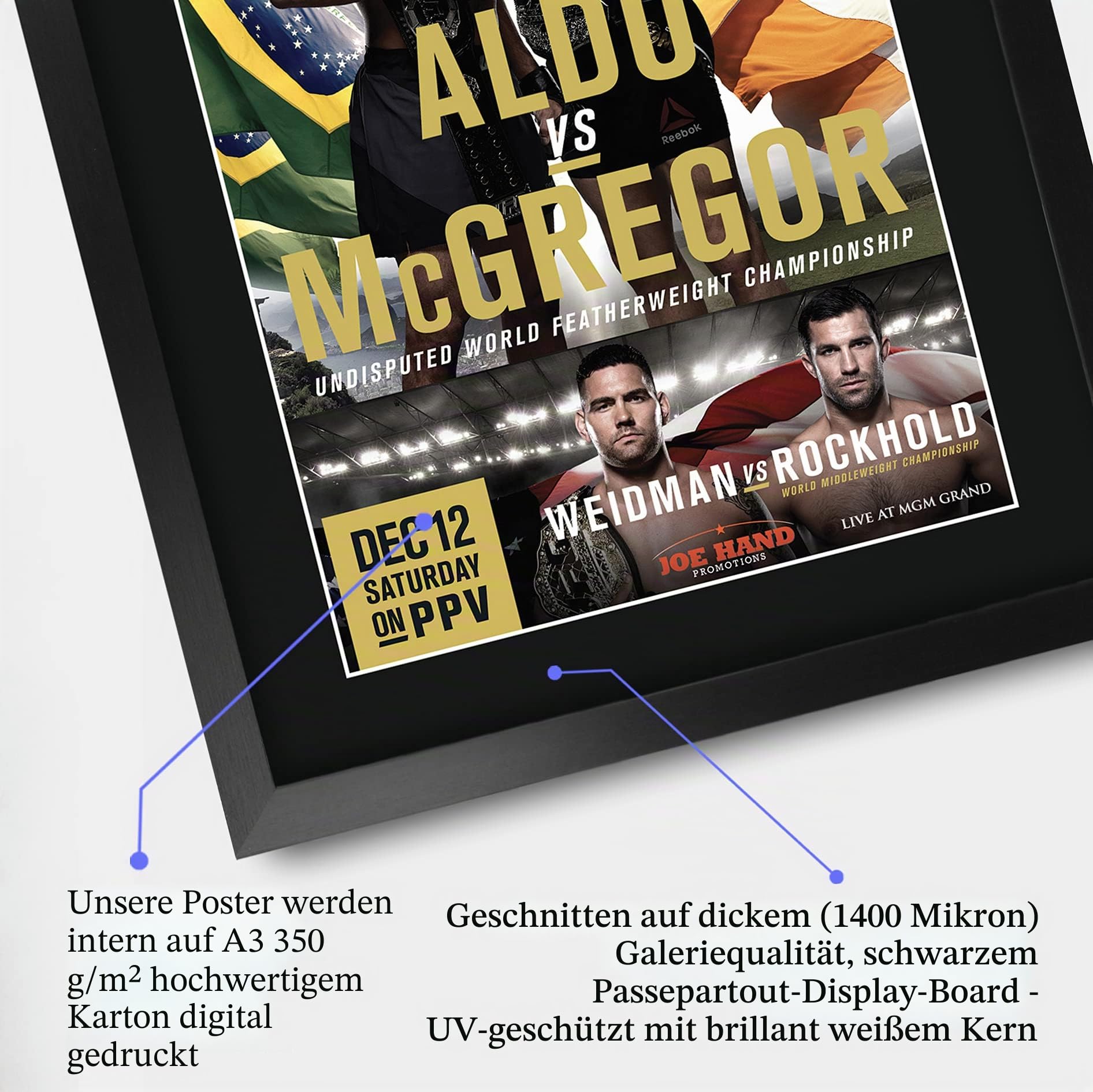 HWC Trading FR A3 Ultimate Fighting Champion 194 Geschenke Gedruckt, Signiert Autogramm Bild Für Ufc-Erinnerungsstücke-Fans - A3 Eingerahmt