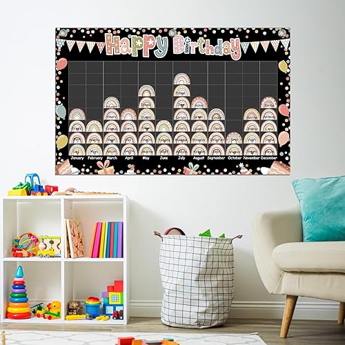 Miniatura 5 de Tabla de bolsillo de feliz cumpleaños, calendario de cumpleaños, tablero de anuncios, tablero de anuncios para decoración de calendario educativo