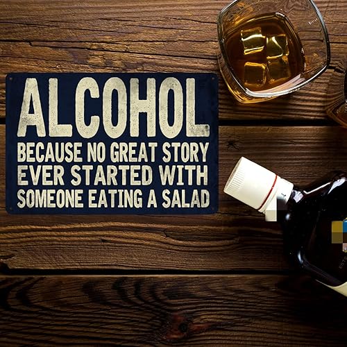 Miniatura 4 de Letreros de bar para el hogar, bar, letreros divertidos de hombre, letrero de cueva de hombre, letreros de lata de metal con alcohol, letreros de