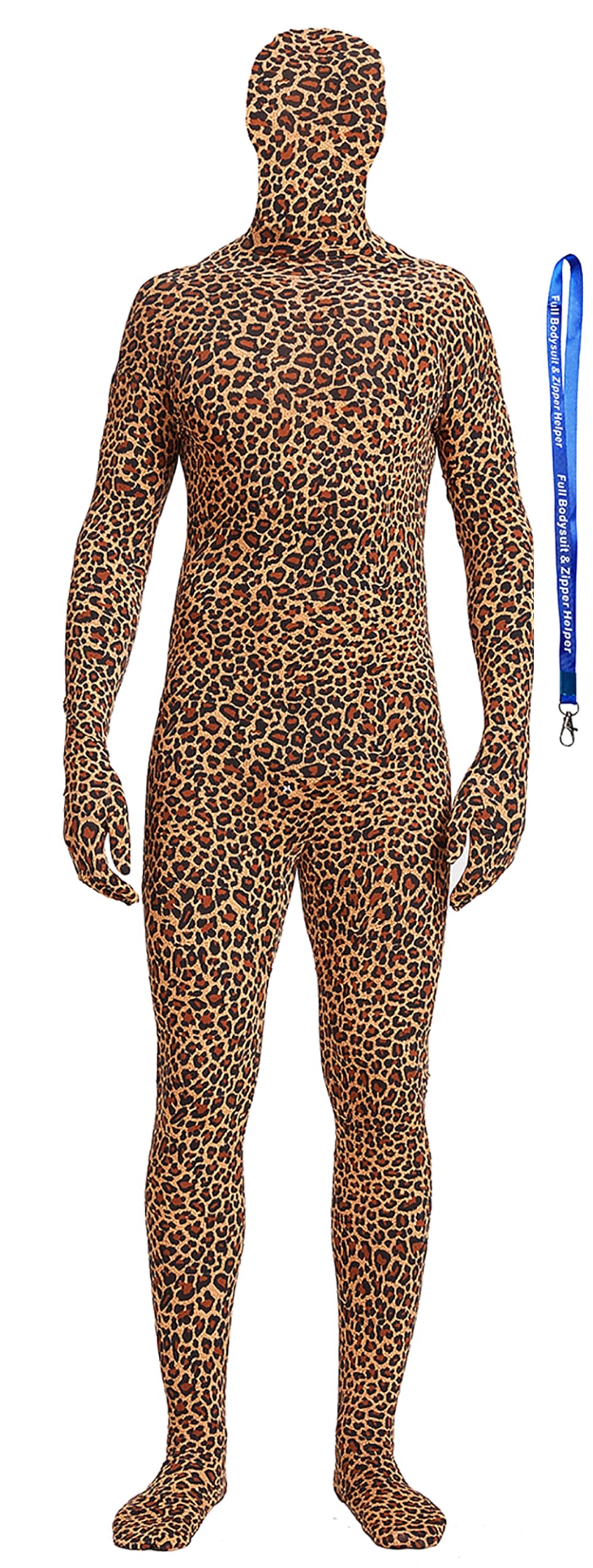 Full Bodysuit Include Zipper Helper Unisex Spandex Stretch Adult Costume Zentai Disappearing Man Body Suit