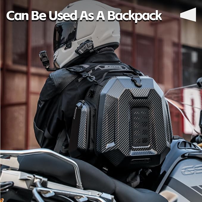 Bolsa trasera rígida para moto 23-35L Rhinowalk miniatura 7