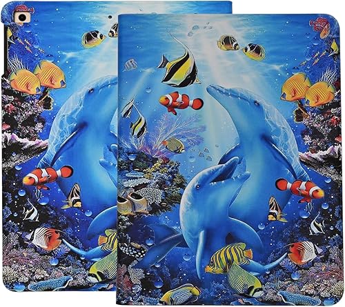 TPACC Funda para iPad de 9.7 pulgadas 65 generación 20182017, soporte protector plegable de piel sintética de alta calidad, múltiples ángulos de