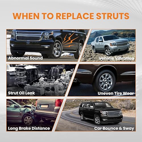 Miniatura 5 de maXpeedingrods Conjunto de amortiguadores delanteros 139104 para Chevy Avalanche Suburban Tahoe 2007-2019 para Gmc Yukon para Cadillac Escalade,