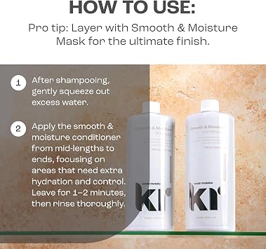 Keratin Revolution Smooth & Moisture Shampoo and Conditioner 1000ml Duo