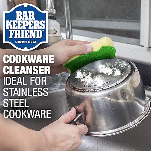 Miniatura 7 de Bar Keepers Friend Cookware - Esmalte limpiador de 13.5 onzas y más espuma en aerosol, removedor de manchas de óxido, paquete de 25.4 onzas