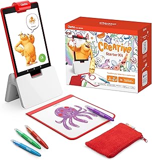 Osmo - Creative Starter Kit for Fire Tablet-3 Educational Learning Games-Ages 5-10-Creative Drawing & Problem Solving/Early Physics-STEM Toy Gifts-Kids(Osmo Fire Tablet Base Included-Amazon Exclusive)