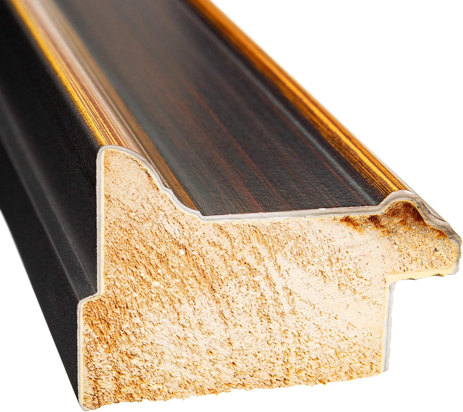 22x28 Frame Gold Brown Plein Air Vintage Solid Wood Picture Frame | 1.75 Inches Moulding Width | Interior Depth 0.5 Inches | Complete with UV Acrylic Plexiglass, Foam Board Backing & Hanging Hardware