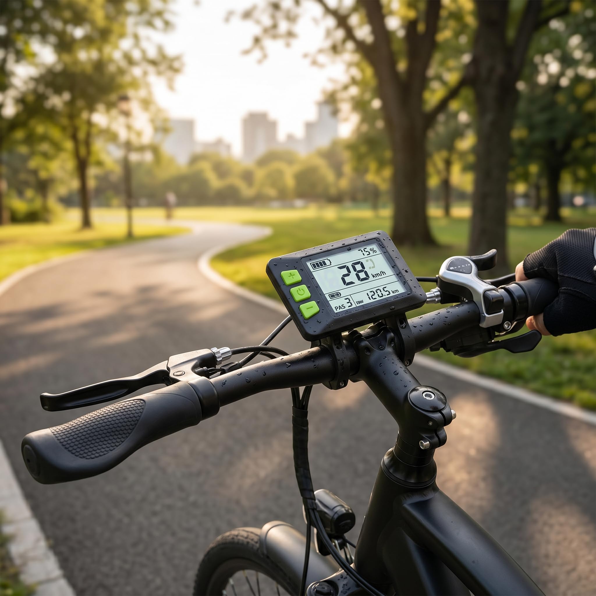 VGEBY Compteur d'affichage LCD pour Vélo électriqueCompteur d'affichage LCD pour Scooter électriqueCompteur ABS, Panneau de Commande 24V 36V 48V 60V, Compteurs de